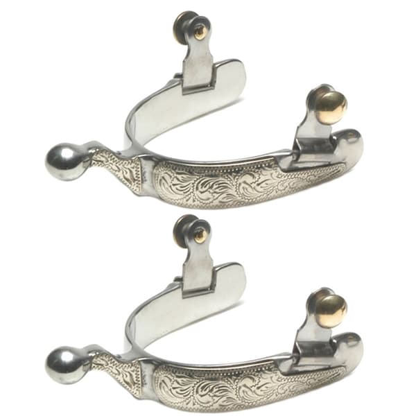 Jacks Imports Stainless Steel Engraved Show Spurs 11095 - main